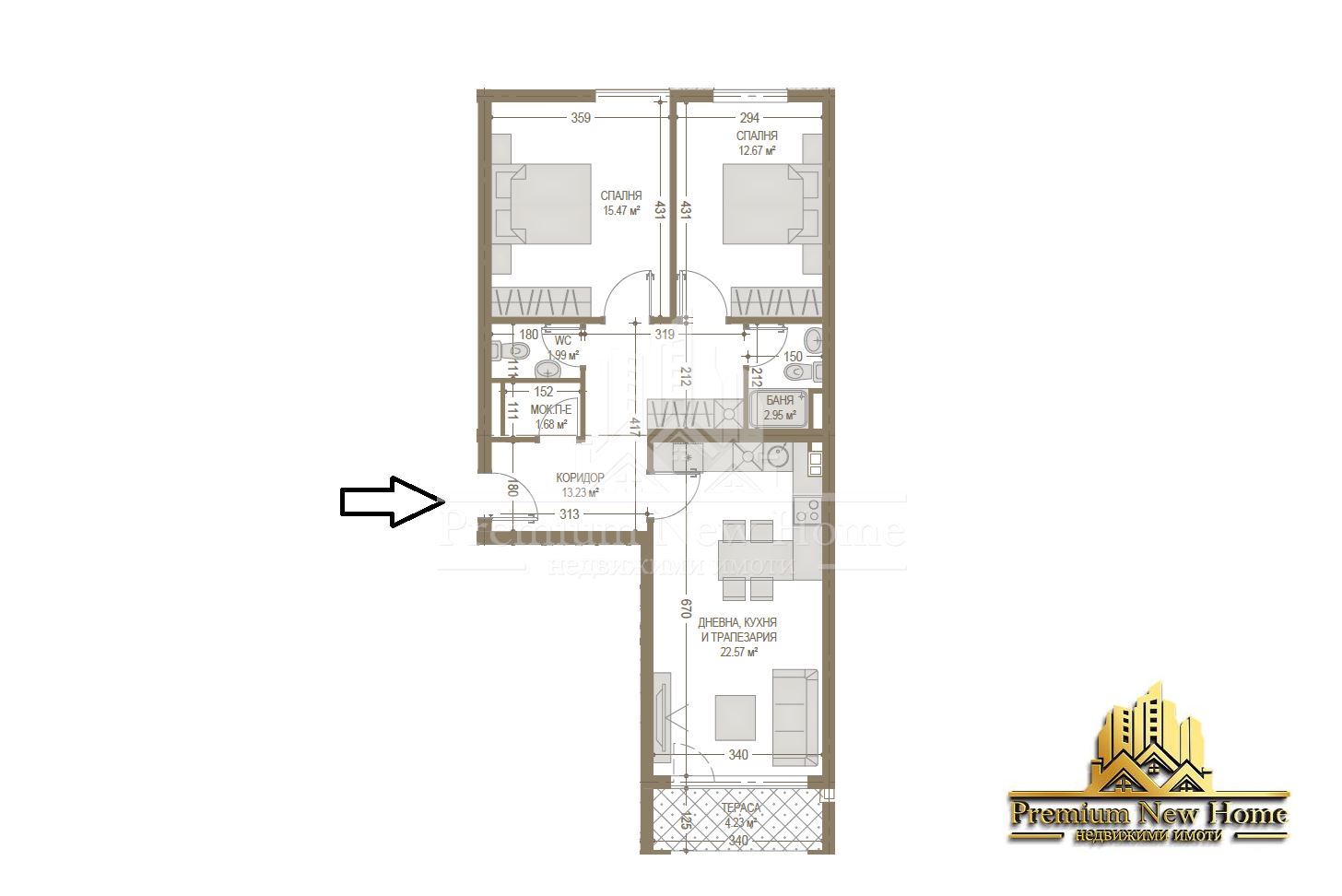 3-room apartment - Sofia, Lyulin 4-0 3-стаен - София, Люлин 4 - 0