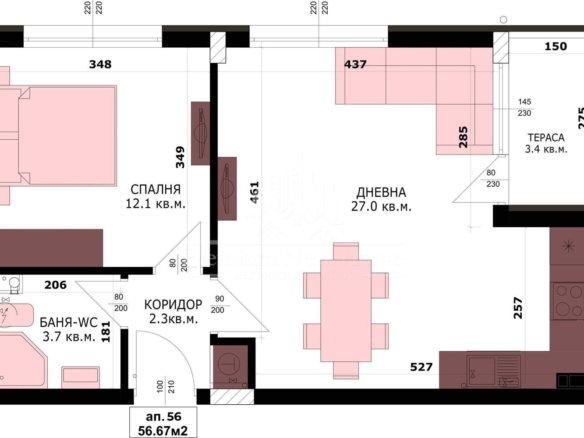 2-стаен - Варна, Кайсиева градина - 0