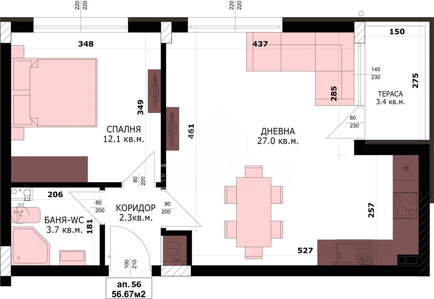 2-стаен – Варна, Кайсиева градина-0 2-стаен - Варна, Кайсиева градина - 0